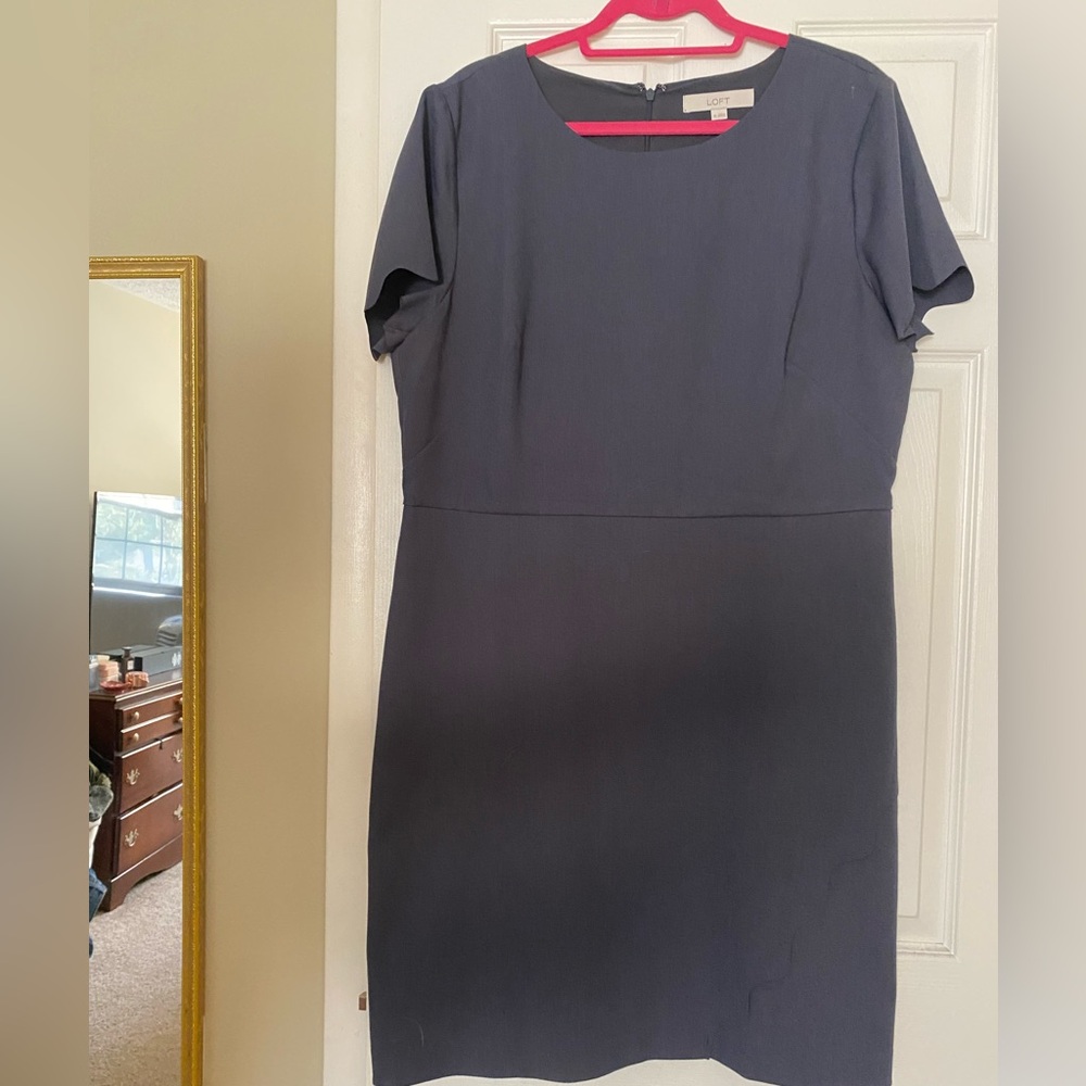 Loft Pencil Scalloped Dress Women’s Size 16